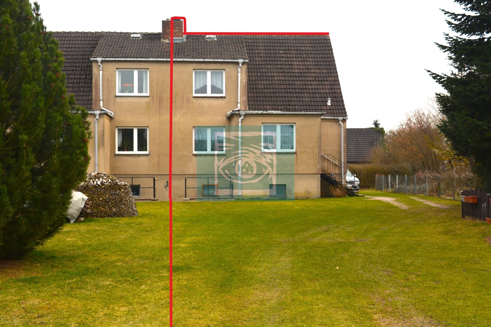 Große Doppelhaushälfte auf langestrecktem Areal in Stoltenhagen zu verkaufen!