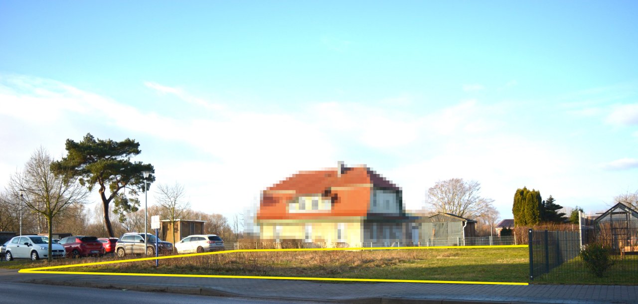 Baugrundstück Straßenansicht Baugrundstück Straßenansicht