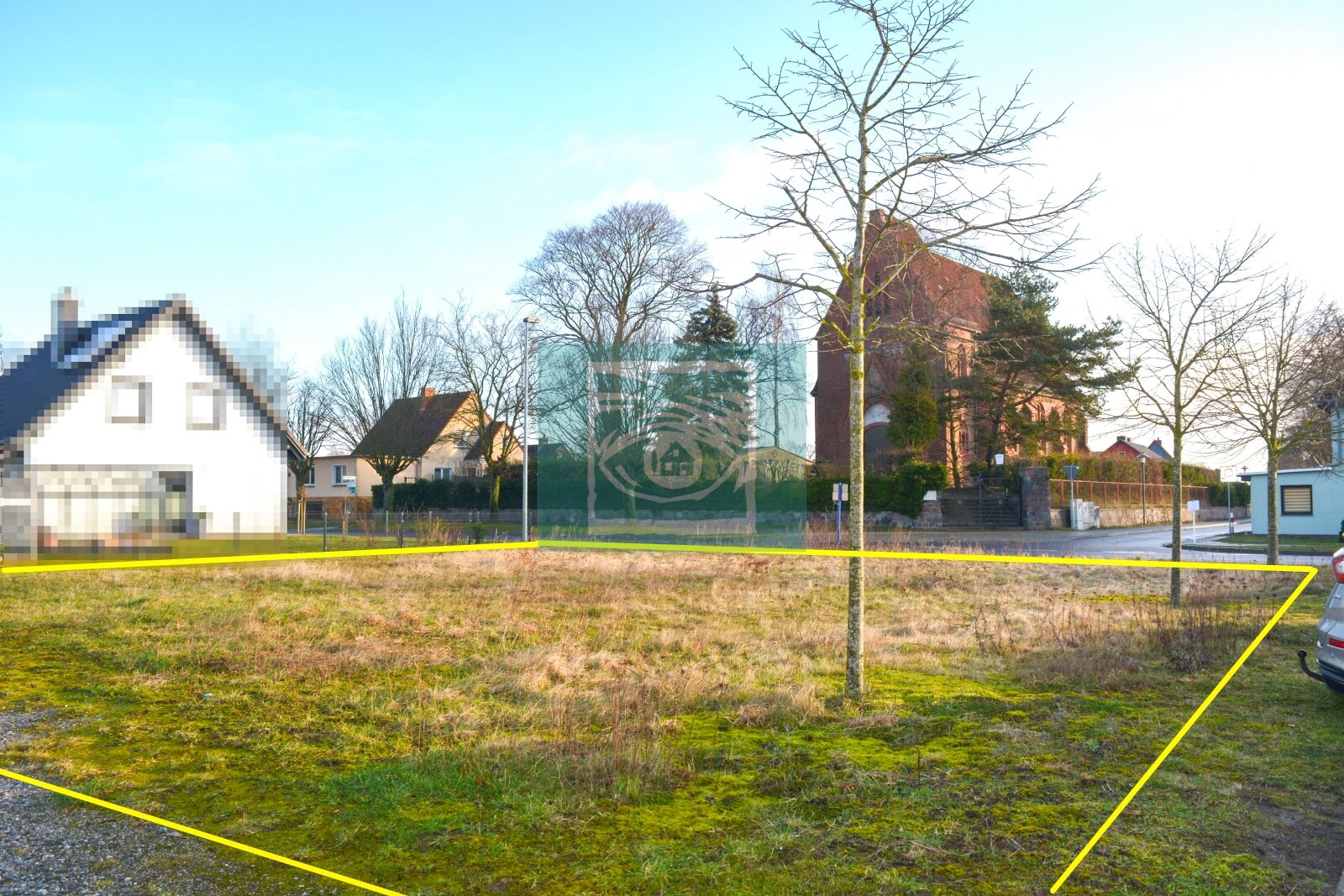 Blick vom Baugrundstück 