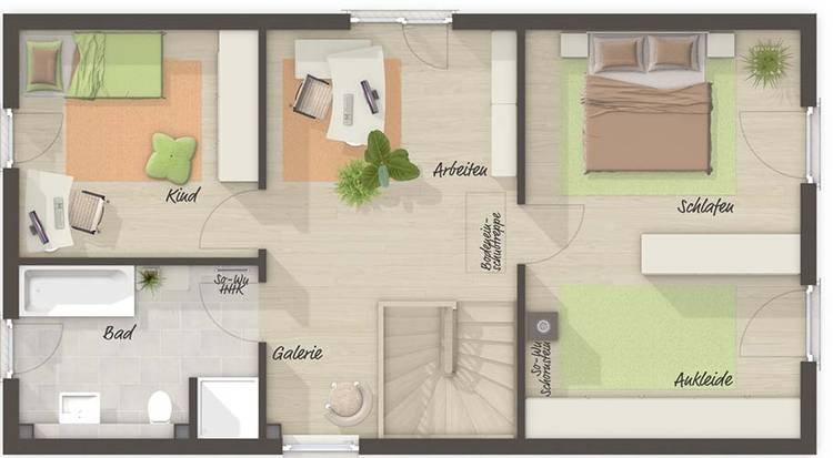 "AURA 125" Grundriss 1. Obergeschoss